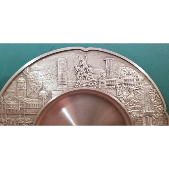 Vintage Royal Selangor Pewter Malaysia Hanging Charger Plate 8" Diameter - Picture 3 of 8